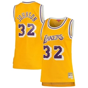 Magic Johnson Los Angeles Lakers Women's 1984/85 Hardwood Classics Haut de gamme Swingman Jersey Gold - Garantie satisfaction - Si vous n'êtes pas satisfait