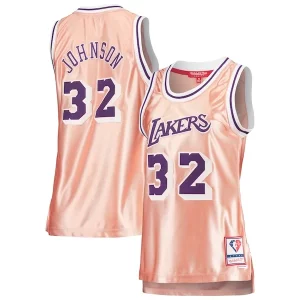 Magic Johnson Los Angeles Lakers Women's 75th Anniversary Distingué Rose Gold 1984 Swingman Jersey Pink - Promotion limitée - Profitez de la réduction avant qu'elle ne soit terminée