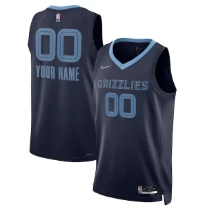 Memphis Grizzlies Nike Collectible 2021/22 Diamond Swingman Custom Jersey Icon Edition Navy - Maillot authentique - Reproduit avec soin