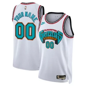 Memphis Grizzlies Nike Unisex Adult Swingman Custom Jersey Classic Edition Dashing White - Parfait pour le match jour - Montrez votre support avec style