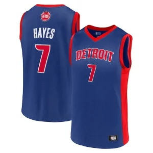 Men's Splendide Killian Hayes Blue Detroit Pistons Team Player Jersey - Pour les matchs d'athlétisme - Restez frais et confortable