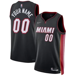 Miami Heat Charming Nike 2021/22 Diamond Swingman Custom Jersey Icon Edition Black - Pour les fans de la ligue - Un maillot authentique de la compétition
