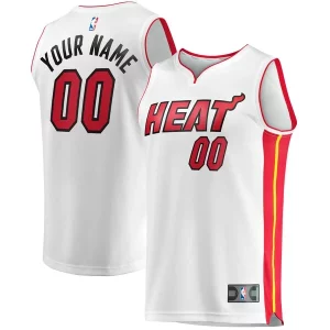 Miami Heat Youth Sophistiqué Fast Break Custom Replica Jersey Association Edition White - Offre spéciale - Achetez maintenant et économisez