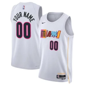 Miami Luxueux Heat Nike Unisex 2022/23 Swingman Custom Jersey City Edition White - Dernières unités - Ne manquez pas cette opportunité