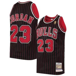 Men's Chicago Bulls Michael Refiné Jordan Black 1996/97 Hardwood Classics Authentic Jersey - Confort et style combinés - Pour un look exceptionnel