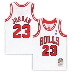 Michael Jordan Chicago Bulls Toddler 1997/98 Hardwood Classics Distingué Authentic Jersey White/Black/Red - Événement exclusif - Soyez l'un des premiers à avoir ce maillot