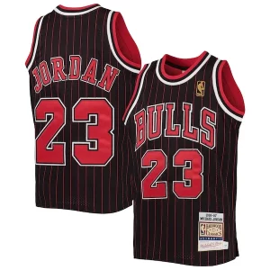 Michael Jordan Chicago Bulls Youth 1996 97 Collectible Hardwood Classics Authentic Jersey Black/Red/Red/White - Maillot de marque reconnue - Faites confiance à la qualité