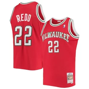Michael Redd Milwaukee Bucks Luxueux 2001/02 Hardwood Classics Swingman Jersey Red - Édition commemorative - Souvenez-vous des moments inoubliables