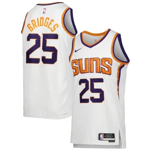 Mikal Bridges Phoenix Suns Magnifique Nike Unisex Swingman Jersey Association Edition White/Purple - Parfait pour le match jour - Montrez votre support avec style