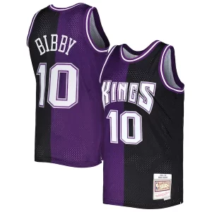 Mike Bibby Sacramento Kings Hardwood Classics 2001/02 Split Swingman Jersey Purple/Black Unique - Stock limité - Commandez vite votre maillot exclusif