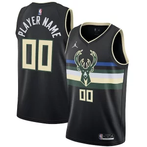 Milwaukee Bucks Jordan Brand Swingman Custom Jersey Statement Edition Black Admirable - Pour les fans de la ligue - Un maillot authentique de la compétition