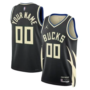 Milwaukee Bucks Jordan Brand Unisex 2022/23 Swingman Custom Jersey Statement Moderne Edition Black - Maillot de collection - Un bijou pour les amateurs