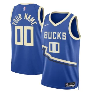 Milwaukee Bucks Nike Incontournable Unisex 2024/25 Custom Swingman Jersey City Edition Royal - Offre spéciale - Achetez maintenant et économisez