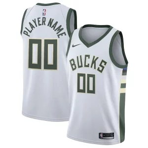 Milwaukee Bucks Nike Tendance 2020/21 Swingman Custom Jersey Association Edition White - Confort et style combinés - Pour un look exceptionnel
