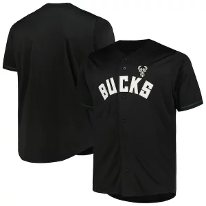 Milwaukee Bucks Profile Big & Tall Pop Jersey Black Dashing - Promotion limitée - Profitez de la réduction avant qu'elle ne soit terminée