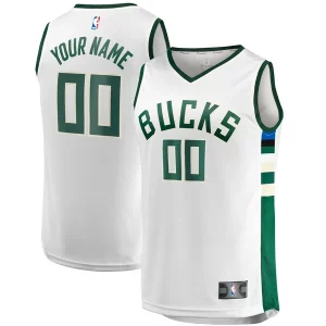 Milwaukee Bucks Youth Fast Break Replica Custom Moderne Jersey Association Edition White - Maillot de marque reconnue - Faites confiance à la qualité