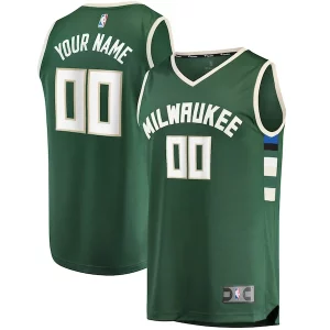 Milwaukee Luxueux Bucks Youth Fast Break Custom Replica Jersey Hunter Green Icon Edition - Pour les matchs d'athlétisme - Restez frais et confortable