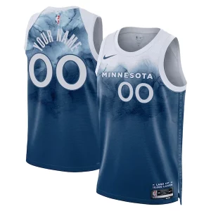 Minnesota Timberwolves Nike Superbe Unisex 2023/24 Custom Swingman Jersey Blue City Edition - Pour les amateurs de basketball passionnés - Livraison rapide