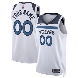 Minnesota Timberwolves Nike Unisex Vibrant Swingman Custom Jersey White Association Edition - Livraison gratuite - Économisez sur les frais d'expédition