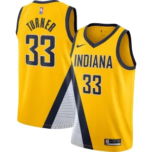 Myles Turner Indiana Pacers Magnifique Nike Swingman Jersey Gold Statement Edition - Offre spéciale - Achetez maintenant et économisez