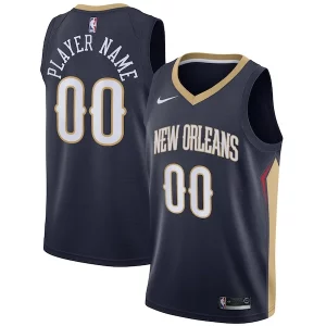 New Orleans Pelicans Dashing Nike Swingman Custom Jersey Navy Icon Edition - Livraison gratuite - Économisez sur les frais d'expédition