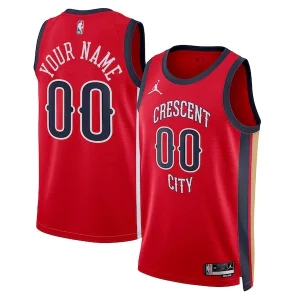 New Orleans Pelicans Jordan Brand Unisex Swingman Uniques Custom Jersey Red Statement Edition - Pour les matchs d'athlétisme - Restez frais et confortable