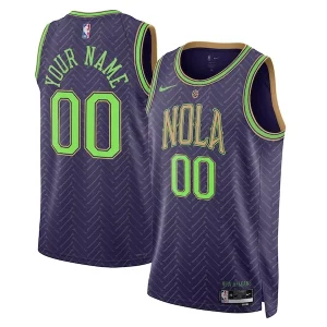 New Orleans Pelicans Nike Exquisite Unisex 2024/25 Custom Swingman Jersey City Edition Purple - Maillot de qualité supérieure - Durable et résistant