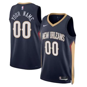New Orleans Pelicans Nike Unisex Exclusif 2022/23 Swingman Custom Jersey Navy Icon Edition - Collectionner ce maillot rare - Augmentez la valeur de votre collection