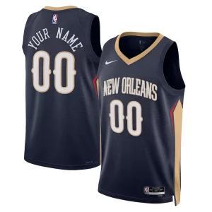 New Orleans Pelicans Nike Unisex Premium 2022/23 Swingman Custom Jersey Navy Icon Edition - Événement exclusif - Soyez l'un des premiers à avoir ce maillot