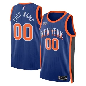 New York Knicks Nike Unisex 2023/24 Custom Swingman Gracieux Jersey Blue City Edition - Promotion limitée - Profitez de la réduction avant qu'elle ne soit terminée