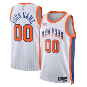 New York Knicks Nike Unisex 2024/25 Custom Swingman Uniques Jersey City Edition White - Nouvelle arrivée - Êtes-vous prêt pour la saison ?