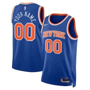 New York Knicks Nike Unisex Swingman Custom Luxueux Jersey Blue Icon Edition - Maillot de collection - Un bijou pour les amateurs