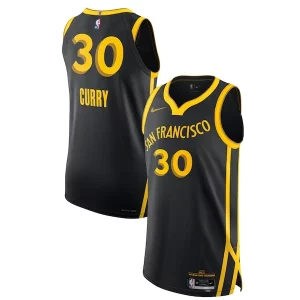 Nike Stephen Curry Golden State Warriors Authentic Jersey City Superbe Edition Black - Pour les matchs d'athlétisme - Restez frais et confortable