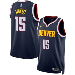 Nikola Jokic Denver Exquisite Nuggets Nike Unisex Swingman Jersey Icon Edition Navy - Pour les joueurs de basketball amateurs - Adapté à tous les styles de jeu