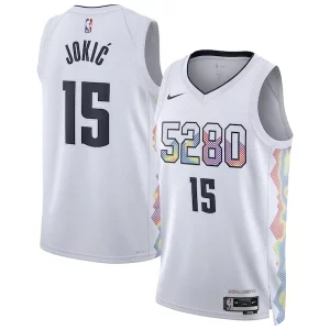 Nikola Jokic Denver Haut de gamme Nuggets Nike Unisex 2024/25 Swingman Player Jersey City Edition White - Maillot de marque reconnue - Faites confiance à la qualité