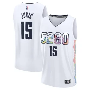 Nikola Jokic Denver Nuggets Youth 2024/25 Fast Break Player Collectible Jersey City Edition White - Dernières unités - Ne manquez pas cette opportunité