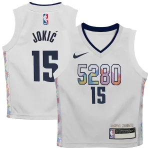 Nikola Jokic Denver Nuggets Nike Toddler 2024/25 Swingman Vibrant Player Jersey City Edition White - Giftez-le à un fan dévoué - Livraison en temps pour les fêtes