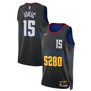 Nikola Jokic Denver Nuggets Nike Unisex 2023/24 Swingman Jersey Black City Edition Commémoratif - Style contemporain - Restez à la mode avec ce maillot