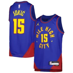 Nikola Stylish Jokic Denver Nuggets Jordan Brand Youth Swingman Jersey Statement Edition Blue - Style contemporain - Restez à la mode avec ce maillot