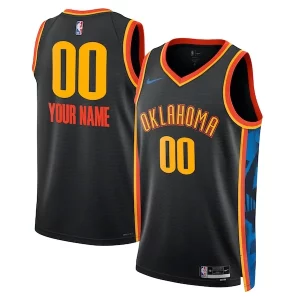 Oklahoma City Thunder Nike Admirable Unisex 2024/25 Custom Swingman Jersey City Edition Black - Style contemporain - Restez à la mode avec ce maillot