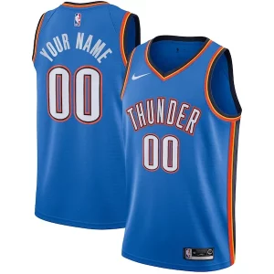 Oklahoma City Thunder Nike Custom Personalisable Swingman Jersey Icon Edition Blue - Édition limitée - Uniques dans leur genre