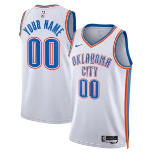 Oklahoma City Thunder Nike Unisex Swingman Custom Charming Jersey White Association Edition - Vêtement de fan emblématique - Montrez votre amour pour l'équipe