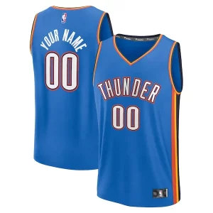 Oklahoma City Thunder Fast Break Custom Captivant Replica Jersey Icon Edition Blue - Stock limité - Commandez vite votre maillot exclusif