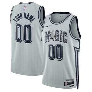 Orlando Magic Distingué Nike Unisex 2024/25 Custom Swingman Jersey City Edition Silver - Vêtement de fan emblématique - Montrez votre amour pour l'équipe