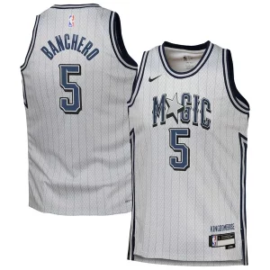 Paolo Banchero Orlando Magic Nike Splendide Youth 2024/25 Swingman Player Jersey City Edition Silver - Maillot de collection - Un bijou pour les amateurs