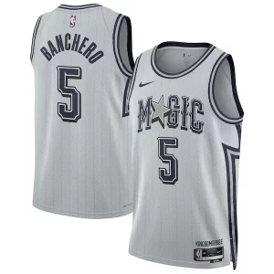 Paolo Sophistiqué Banchero Orlando Magic Nike Unisex 2024/25 Swingman Player Jersey City Edition Silver - Maillot de qualité supérieure - Durable et résistant