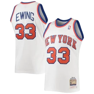 Patrick Ewing New York Knicks 1985/86 Hardwood Classics Authentic Jersey Luxueux White - Événement exclusif - Soyez l'un des premiers à avoir ce maillot
