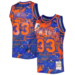 Patrick Ewing New York Knicks 1985/86 Hardwood Classics Lunar New Year Swingman Élégant Jersey Blue - Idéal pour les soirées de sport - Montrez votre style