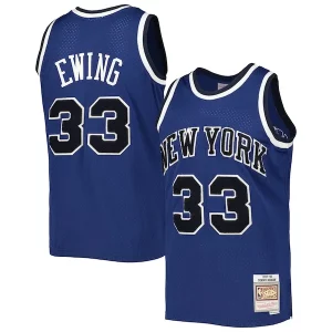 Patrick Ewing New York Knicks 1997/98 Hardwood Classics Off Court Premium Swingman Jersey Blue - Maillot de qualité supérieure - Durable et résistant