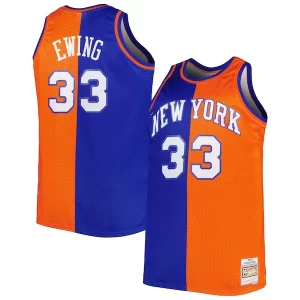 Patrick Ewing New York Knicks Big & Tall Hardwood Classics 1991/92 Split Swingman Jersey Sophistiqué Blue/Orange - Parfait pour le match jour - Montrez votre support avec style